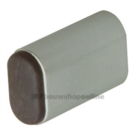 Hermeta deurbuffer aluminium F1/rubber ovaal 60 mm 4704-01
