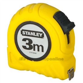 Stanley rolbandmaat 3 m met stop 0-30-487