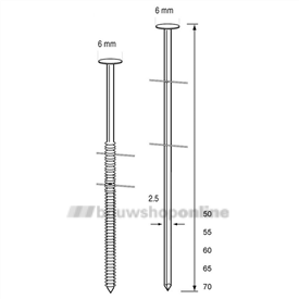 DUTACK FASTENERS coil-nagels RNCW25 50 mm [9.000] gegalvaniseerd