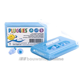 Alphnie Pluggies oorplugs in cassette blauw/kids