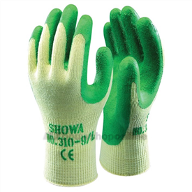 werkhandschoenen latex groen Showa310 grip maat XL