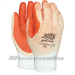 Grip werkhandschoenen dik latex-grip oranje/rood