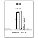 DUTACK FASTENERS nieten 4000 serie 16 mm [5.000] beitelvormige punt gegalvaniseerd
