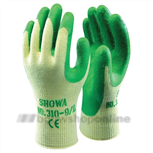 werkhandschoenen latex groen Showa310grip maat L