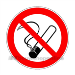 verbodsticker200 rond20 rokende sigaret 800218